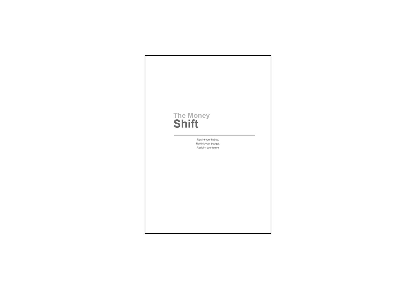 The Money Shift - First edition (Ebook)